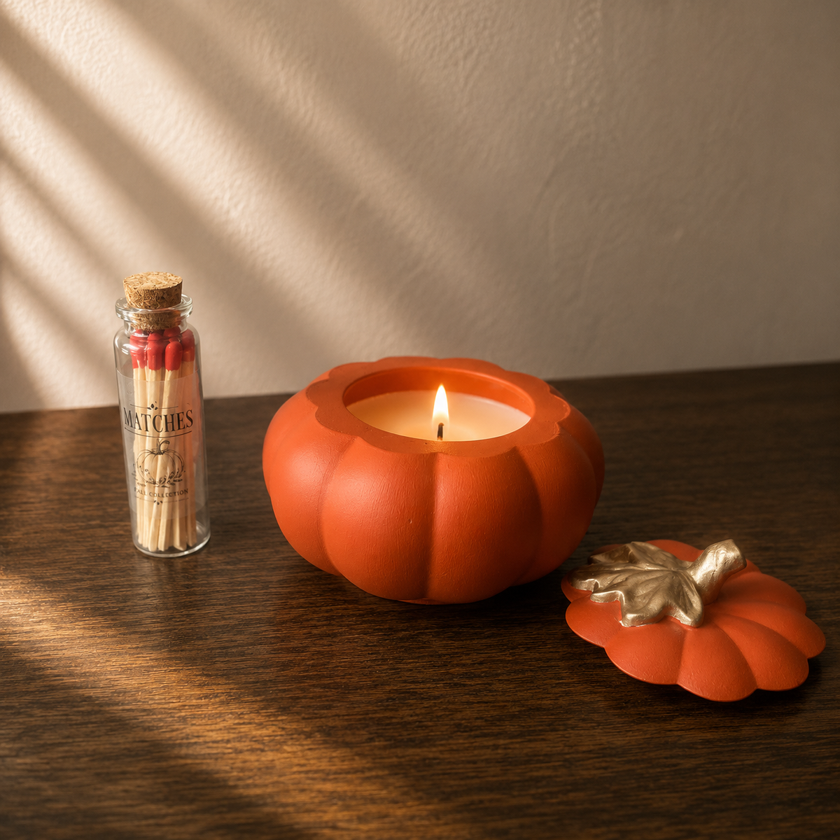Pumpkin Nights Fall Gift Box with Pumpkin Candle Mug and Hot Chocolate