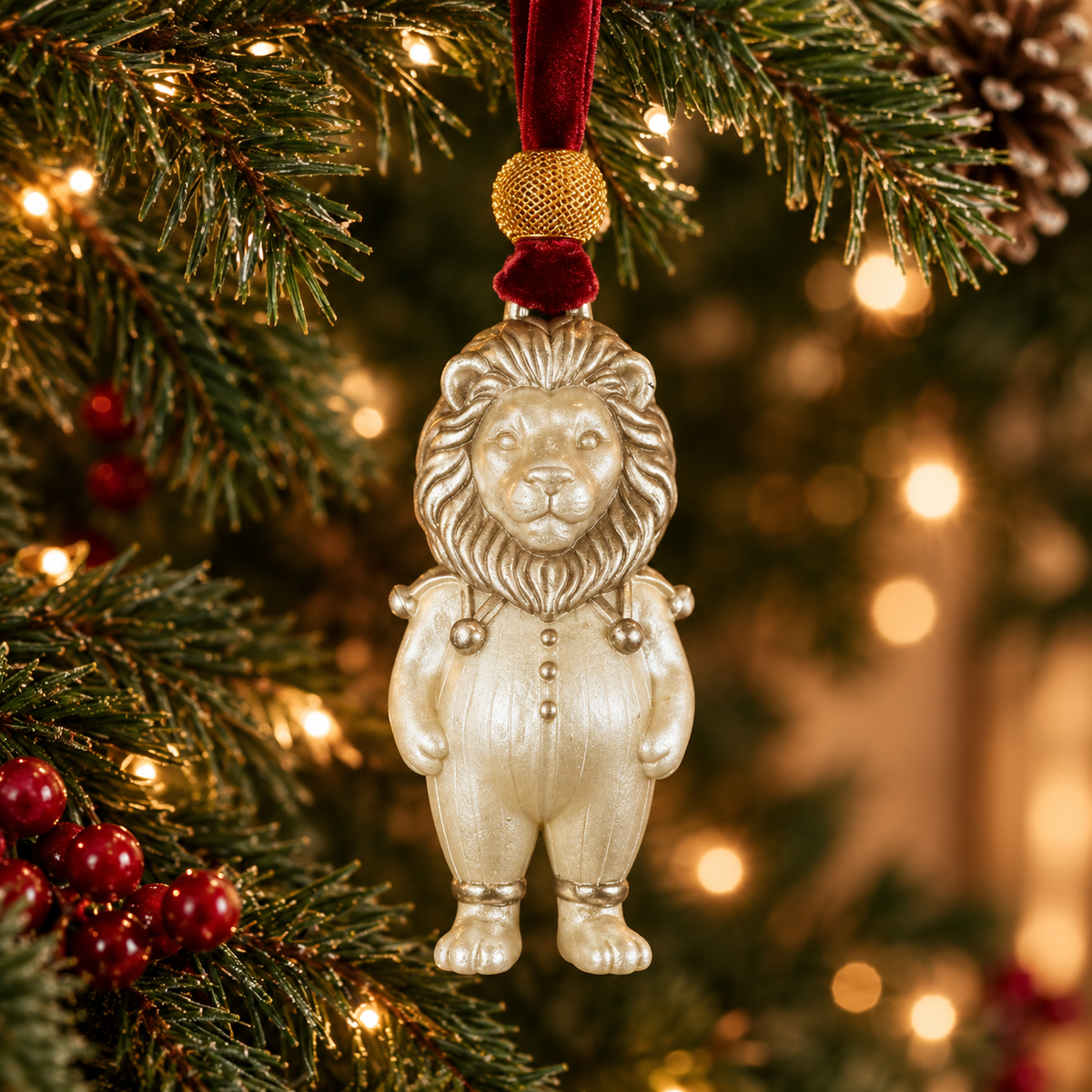 Vintage Circus Animal Christmas Ornaments, Set of 4