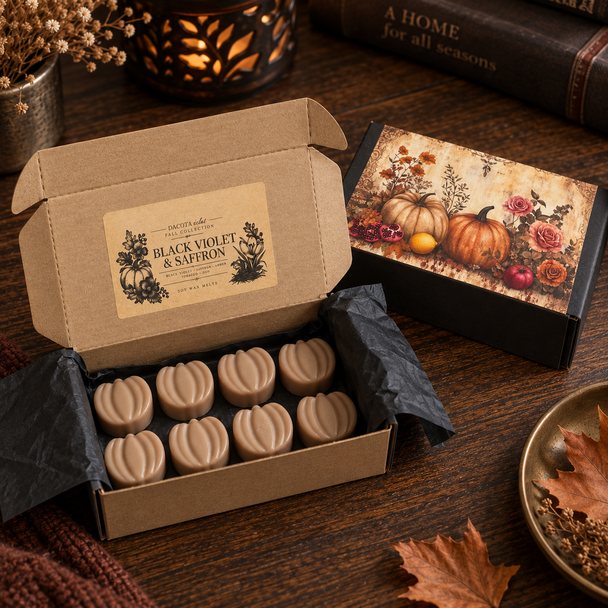 Pumpkin Wax Melts Gift Box, Set of 8