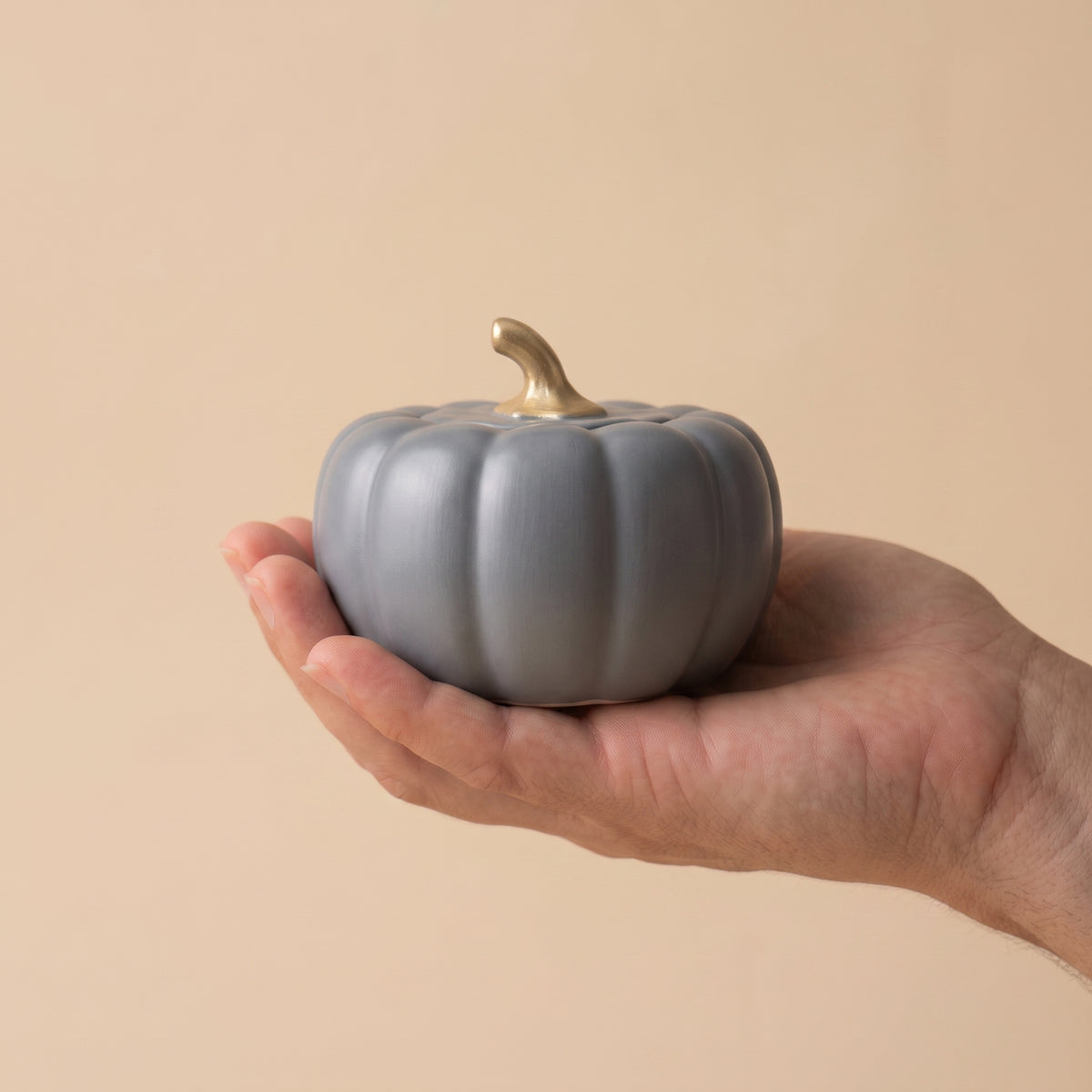 Pumpkin Candle Jar with Lid Fall Home Decor Gift