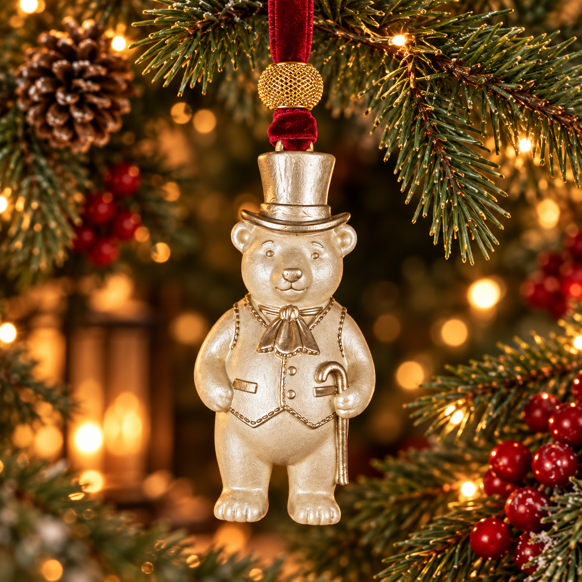 Vintage Circus Animal Christmas Ornaments, Set of 4