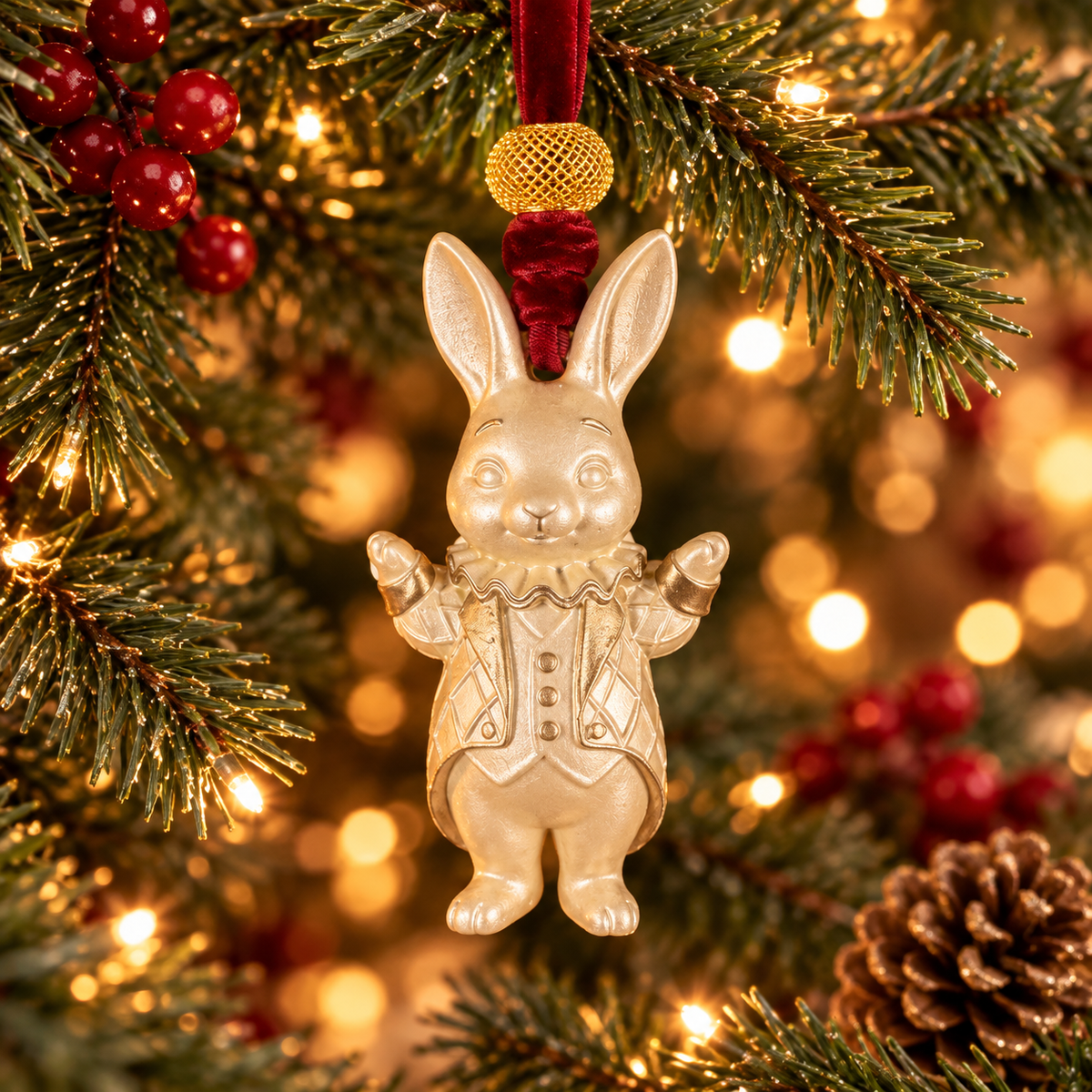 Vintage Circus Animal Christmas Ornaments, Set of 4